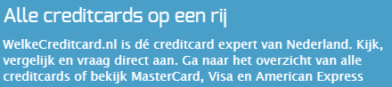 welkecreditcard - Welke creditcard